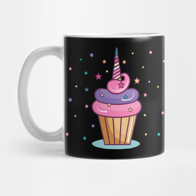 Starry Unicorn Cupcake by SpellsSell